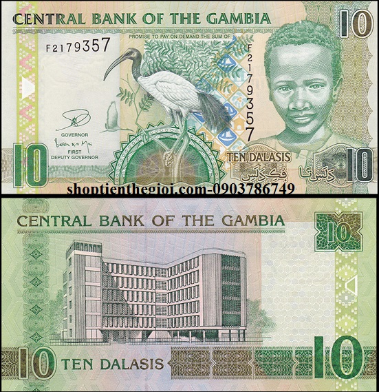 Gambia 10 Dalasis 2015 UNC Polymer